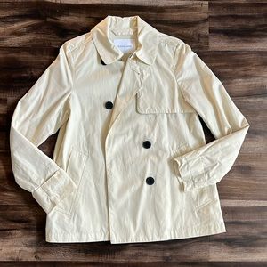 Everlane Cream Button Asymmetrical Jacket Coat Size XS great condition